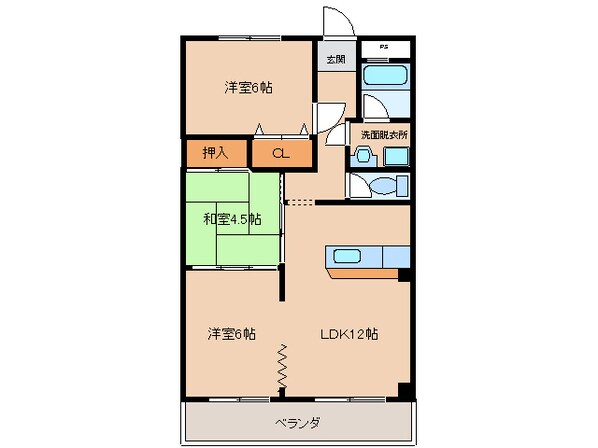 メゾンテラニシの物件間取画像